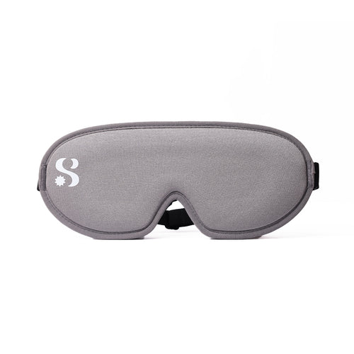 Front view of the Slumber Society Grey Contoured Eye Mask