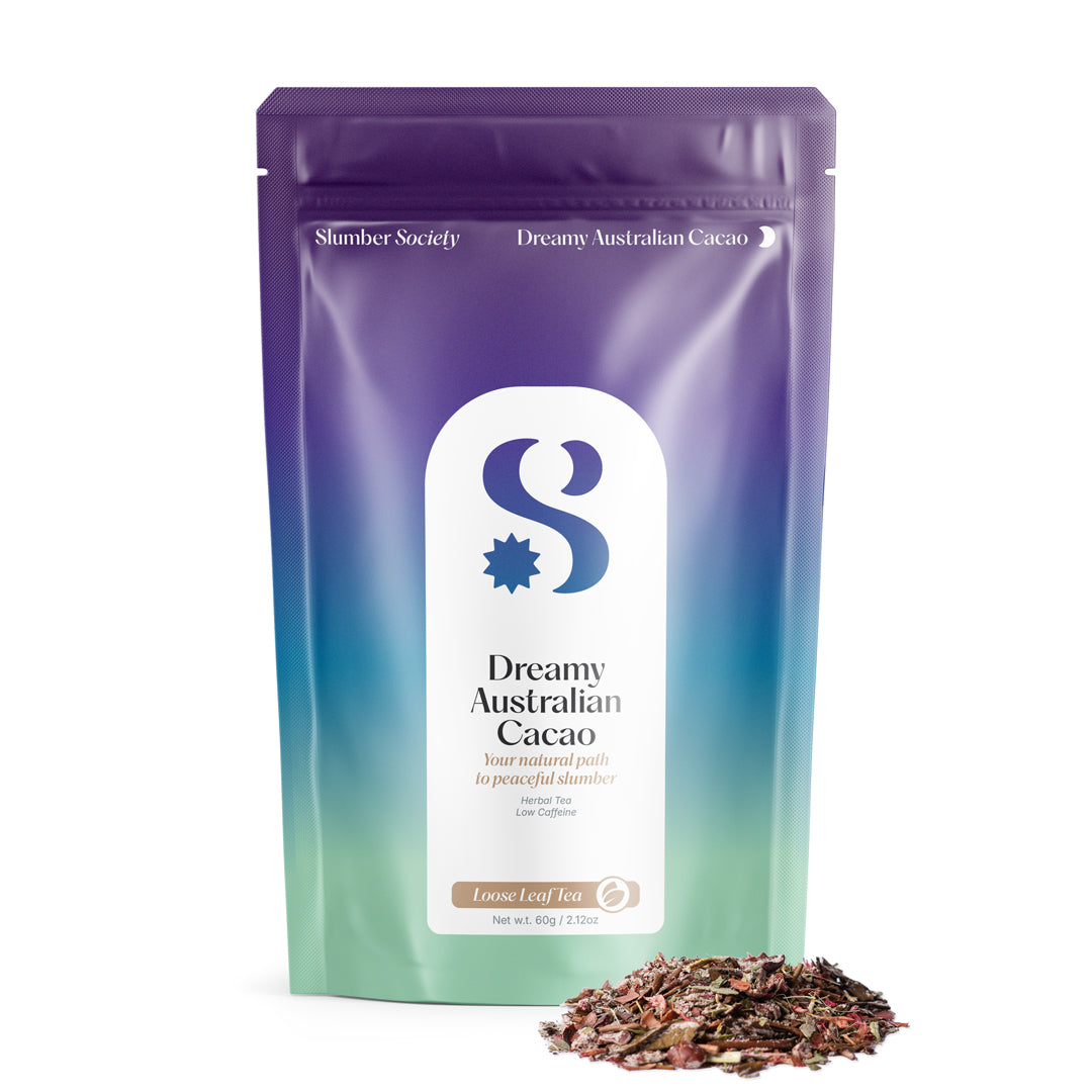 Slumber Society - Dreamy Australian Cacao Loose Leaf Tea and pouch