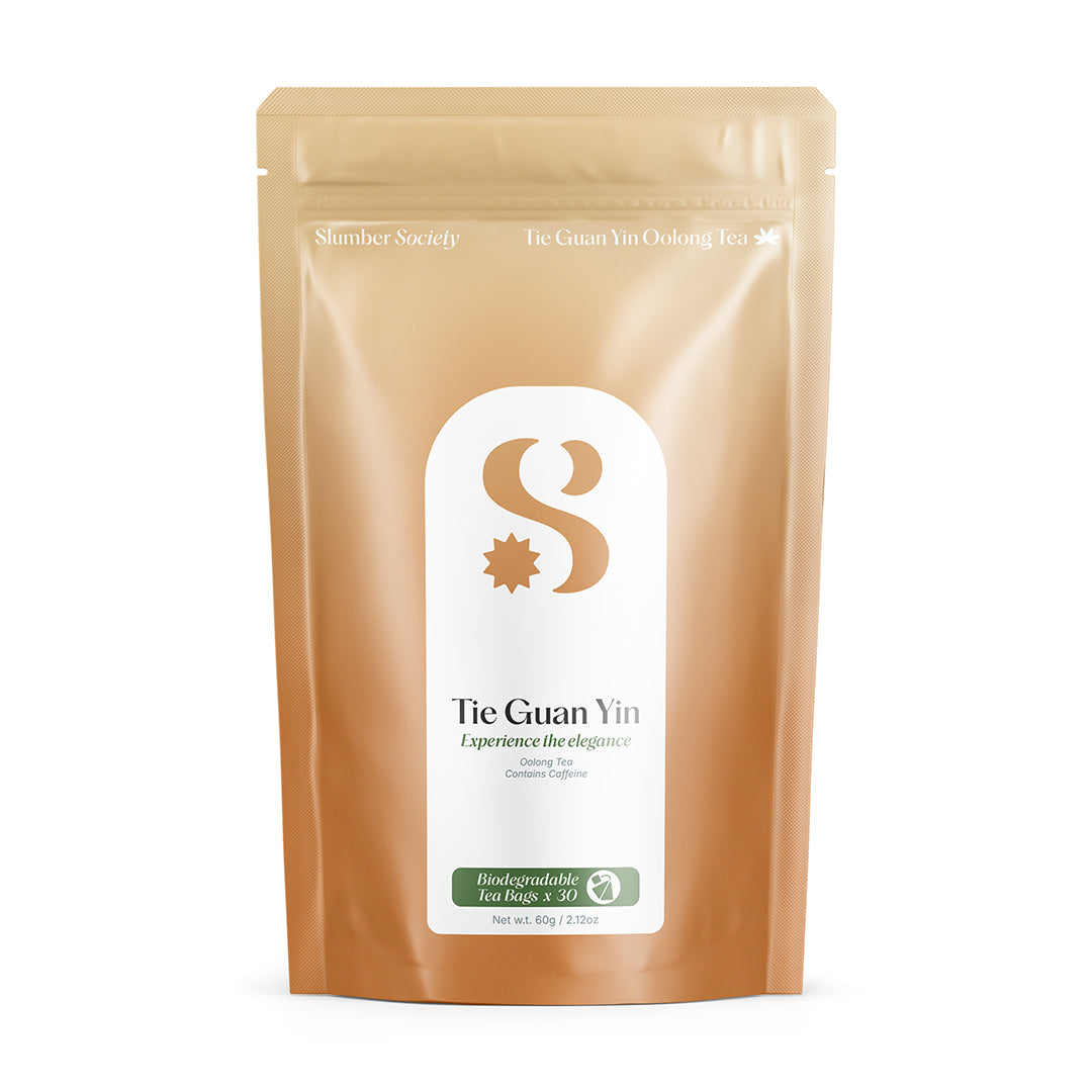 Slumber Society - Tie Guan Tin Oolong Tea Bag Tea Pouch Front
