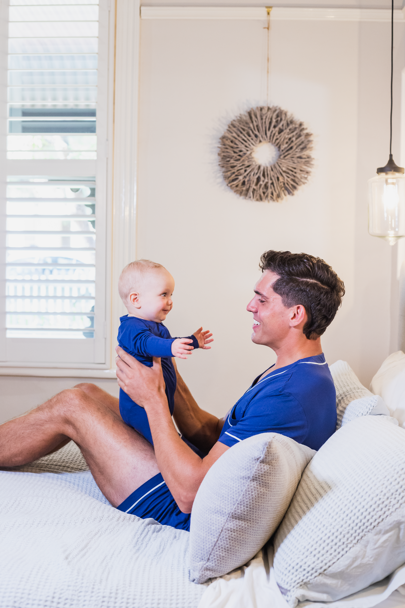 Mens Blue Jersey Pyjamas